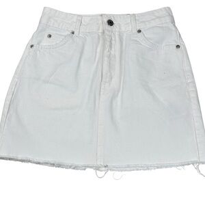 TopShop white denim 5-pocket mini skirt, 2, Coastal Cowgirl Western Beach NWT